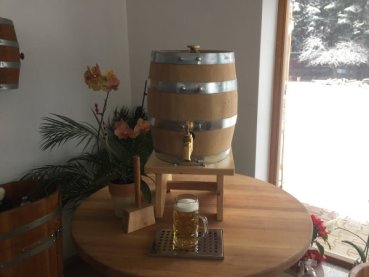 Preview: Bierfass Holzkeg 15 Liter  mit VA Blase